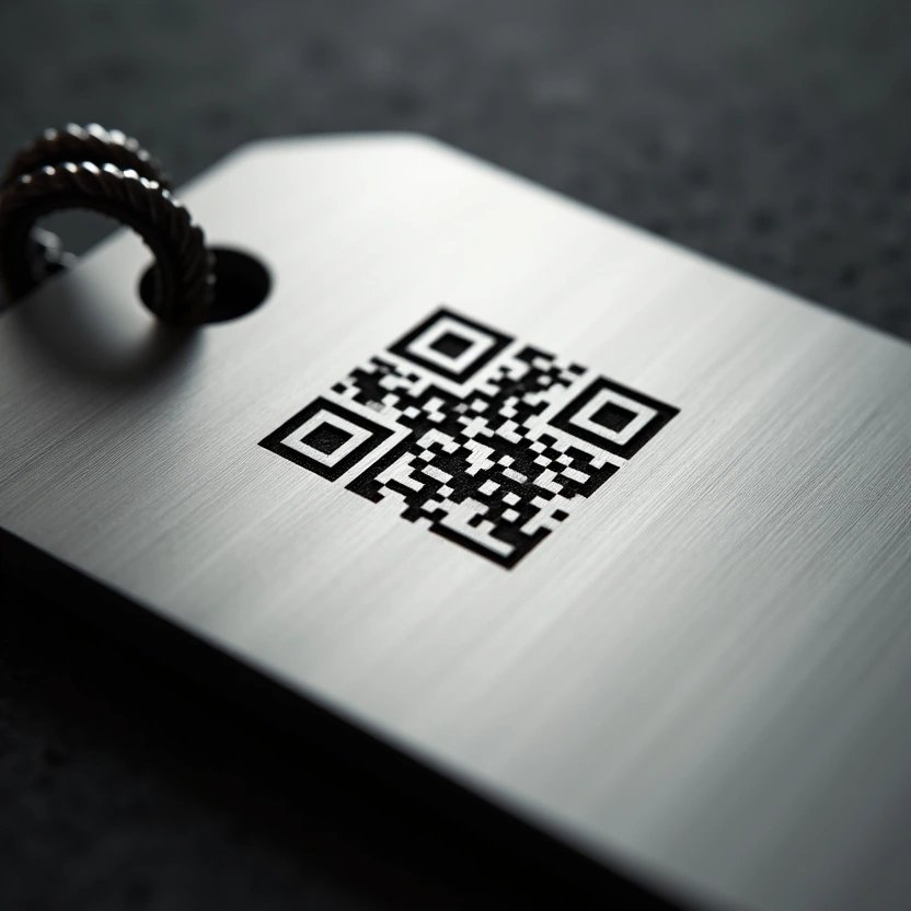 Código QR Grabado en Metal — SoleraLaser